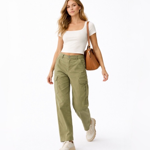 Madewell Pants - Madewell Garment Dyed Straight Cargo Pants Olive Green Utility Sz 29🧡